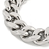 Non-Tarnish 201 Stainless Steel Cuban Link Chain Bracelets for Women and Men BJEW-F473-03P-01-2