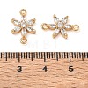 Brass Pave Clear Cubic Zirconia Connector Charms CU-CBA3F77-07G-3