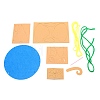The Earth Day Theme DIY Non Woven Cloth Cartoon Earth-shaped Bag Kits DIY-WH0265-34-4