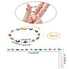 Brass Enamel Evil Eye Link Bracelets BJEW-NB0001-03-2