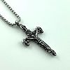 Fashionable 304 Stainless Steel Gothic Skull Cross Pendant Necklaces for Men KE0152-3
