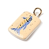 Printing 304 Stainless Steel Pendants STAS-K304-13F-G-2