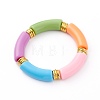 Opaque Acrylic Beaded Bracelet Sets BJEW-JB06513-4