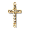 Ion Plating(IP) 304 Stainless Steel Crystal Rhinestone Connector Charms X-STAS-Z065-02G-02-1