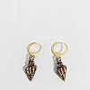 Ocean Theme Alloy Enamel Conch Leverback Earrings FS-WG4EEAF-06-1