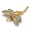 Autumn Theme Brass Micro Pave Cubic Zirconia Pendants ZIRC-L100-004G-3