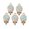 Rack Plating Alloy Enamel Pendant Rhinestone Settings PALLOY-N172-039-01LG-1