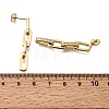 Brass Micro Pave Cubic Zirconia Stud Earrings KK-CBA5B62-02G-5