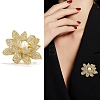Flower Alloy Crystal Rhinestone Brooch PW-WG24C40-01-5
