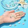 12Pcs 6 Colors Transparent Glass Beads LAMP-YW0004-22-3