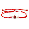 Adjustable Brass & Acrylic Beads Slider Bracelets NV0249-2-1
