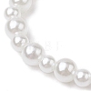 Kids ABS Plastic Imitation Pearl Round Beads Stretch Bracelets BJEW-JB11558-03-3