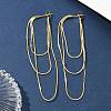 Brass Snake Chains Tassel Dangle Stud Earrings for Women EJEW-H092-11G-4
