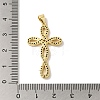 Rack Plating Brass Micro Pave Clear Cubic Zirconia Pendants KK-P267-13G-3