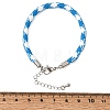 Braided Round Polyester Cord Bracelet Makings FB-CBAEDA0-01P-32-3