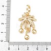 Brass Micro Pave Cubic Zirconia Pendants Bails KK-H524-01G-02-3