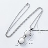 Retro 304 Stainlee Steel Glasses Pendant Box Chain Necklaces for Men Women JT9849-5