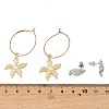 Marine Theme Alloy Stud Earring & Hoop Earring Sets EJEW-XCP0001-28-2