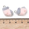 Flocking Opaque Resin Pendants RESI-F064-A23-3