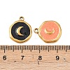 304 Stainless Steel Enamel Pendants STAS-P425-01G-14-3