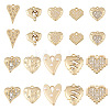 Biyun 20Pcs 10 Style Alloy Rhinestone Pendant FIND-BY0001-12-1