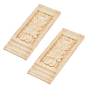 Rubber Wood Carved Onlay Applique AJEW-WH0165-91-1