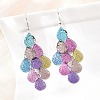 430 Stainless Steel Dangle Earrings EJEW-B157-01E-1