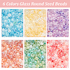   1800Pcs 6 Colors Glass Round Seed Beads SEED-PH0001-90-2