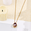 Natural Amethyst Teardrop Urn Ashes Pendant Necklace NJEW-CA0003-09A-4