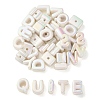 UV Plating Rainbow Iridescent Acrylic Beads OACR-C012-01I-1-1