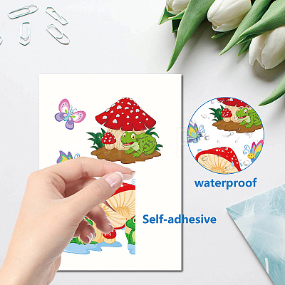 8 Sheets 8 Styles PVC Waterproof Wall Stickers DIY-WH0345-113-1