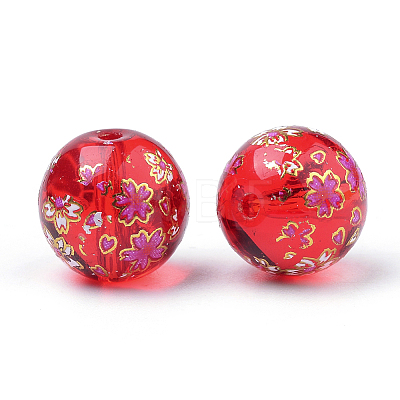 Printed Glass Beads GFB-Q001-12mm-E07-1
