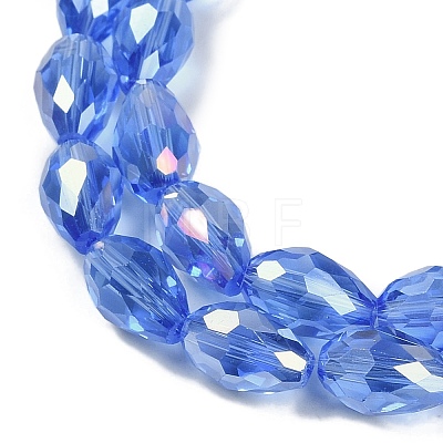 Transparent Electroplate Glass Beads Strands EGLA-N013-T6mm-B10-1