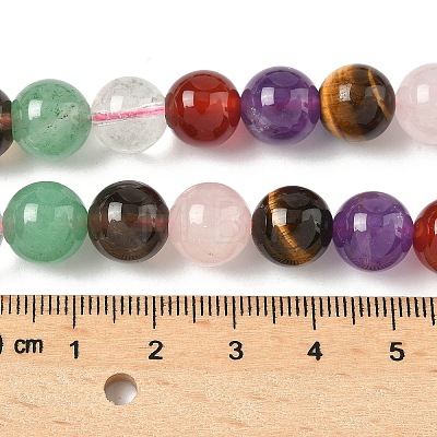 Natural Mixed Gemstone Beads Strands G-P574-A02-10mm-1