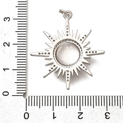 Brass Micro Pave Cubic Zirconia Pendants X-KK-Q043-25P-1
