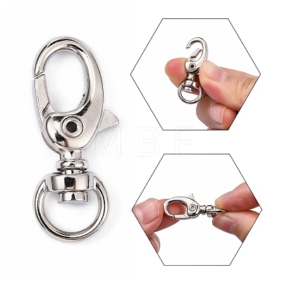 Iron Swivel Lobster Claw Clasps E546Y-1