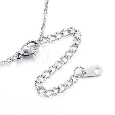 304 Stainless Steel Necklaces NJEW-E080-10P-1