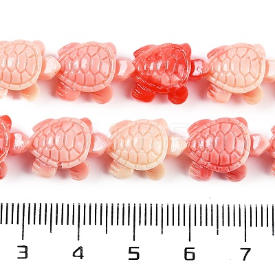 Synthetic Shell Dyed Carved Beads Strands SHEL-C008-02-1