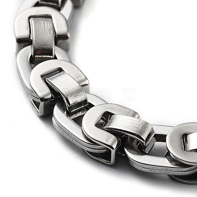 304 Stainless Steel Byzantine Chain Bracelet for Men Women BJEW-Z023-13P-1
