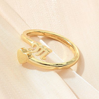 Brass Cuff Rings for Women RJEW-U044-M-1