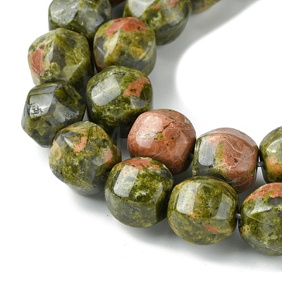 Natural Unakite Beads Strands G-H023-A02-01-1