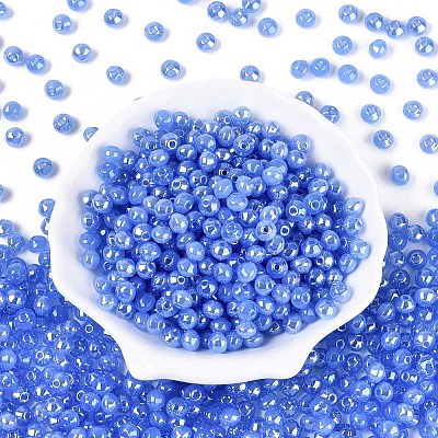 Opaque Colours Glass Seed Beads SEED-N007-34I-1