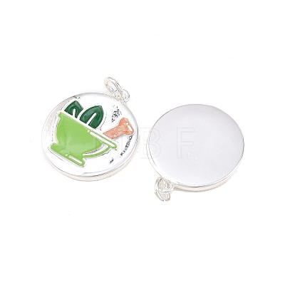 Brass Enamel Pendants KK-B167-14P-1