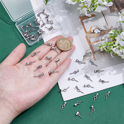 50Pcs 304 Stainless Steel Screw Eye Peg Bails STAS-UN0052-87B-1
