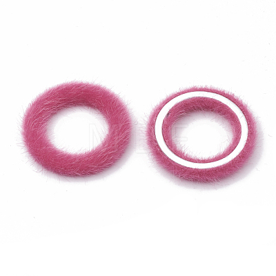 Faux Mink Fur Covered Linking Rings X-WOVE-N009-03H-1