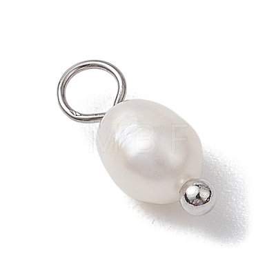 Natural Freshwater Pearl Potato Charms PALLOY-JF03202-02-1