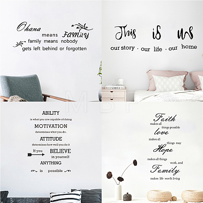 PVC Quotes Wall Sticker DIY-WH0200-001-1