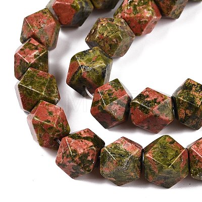 Natural Unakite Beads Strands G-T138-42-1