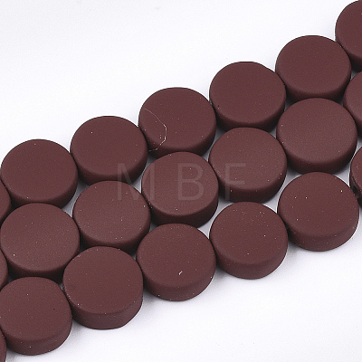 Spray Painted Non-magnetic Synthetic Hematite Beads Strands G-T116-01B-21-1