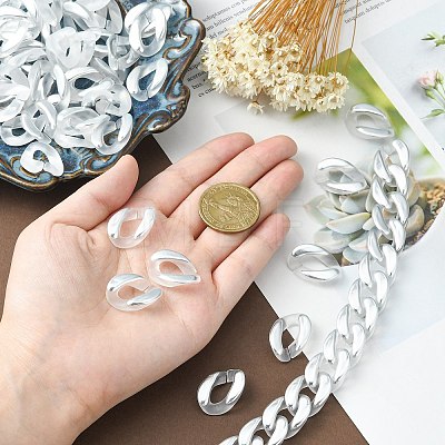 100Pcs Acrylic Linking Rings SACR-CJ0001-36S-1